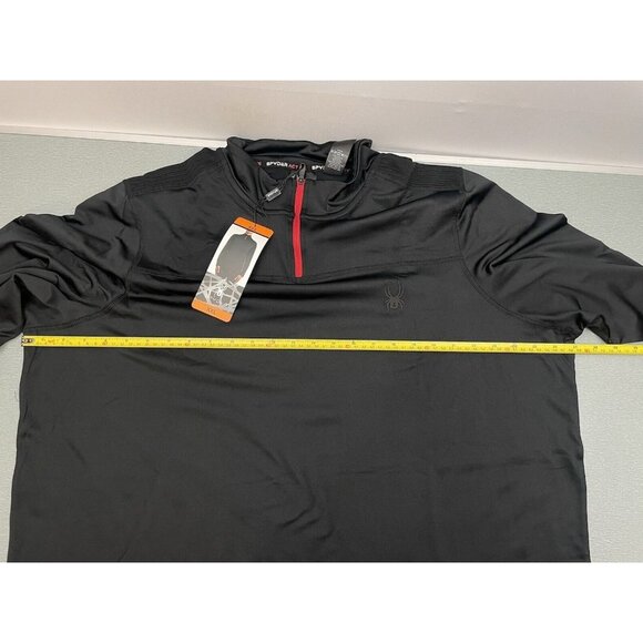 SPIDER Active ProWeb Black 1/4 Zip Stretch Performance Pullover XXL - Picture 12 of 15